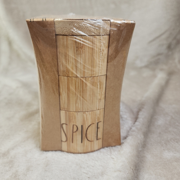 Rae Dunn Other - Rae‎ Dunn Bamboo 3 Tiered Spice Box New
